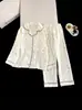 Conjunto de ropa de casa para niños con cuello de solapa, adecuado para primavera y otoño, fino y ligero, cárdigan de manga larga, estilo coreano, pijama de algodón con estampado de nubes para niñas