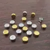 Contas de aço inoxidável 7mm 18k com furo passante digital 0-9 para pulseira de corda DIY, joia de aniversário, pingente de corrente vintage