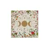 Tapete de Mesa para Cartas de Tarot Fase Lunar Floral Oculto Paño de Altar Vintage Runa Tarot Mantel de Tierra de Diatomeas