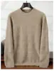 Recomendação Principal do Dono da Loja! Suéter Masculino de Gola Redonda em Cashmere, Moda Espessado Base Tendência Business Versátil Suéter Jovem