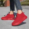 Zapatos Tipo Calcetín Plus Size Transfronterizos de Punto, Deportivos Casuales Transpirables Slip-On de Caña Baja con Cordones Delanteros para Todas las Estaciones