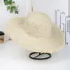 Chapéu de Palha de Ráfia com Guirlanda Floral, Chapéu de Crisântemo Tecido à Mão para Mulheres, Chapéu de Sol Versátil de Aba Larga para Proteção Solar em Passeios de Verão e Férias
