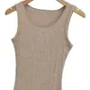 Vestido de punto Bodycon Elástico Delgado de Manga Larga sin Mangas con Cuello en U para Mujer, Vestido de Tirantes de Verano 2026