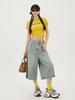 Pantalones capri holgados versátiles de talle alto retro americano para mujer 2025 Estilo callejero personalizado Jeans rectos de moda