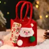 Bolsa de regalo de manzana de Nochebuena, caja de embalaje de dulces portátil de fieltro, pequeña bolsa de regalo, bolsa de dibujos animados creativa