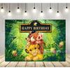 Telón de Fondo de Cumpleaños de Animales de Dibujos Animados Transfronterizo Blancanieves Decoraciones para Eventos de Fiesta Paño Colgante Bandera Personalización