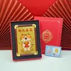 Crachá Corporativo Personalizado com Logo em Ouro Puro 999, Ornamentos para Atrair Riqueza e Tesouro, Ar Púrpura Vindo do Leste, Ornamentos para Porta-Retratos, Presentes Empresariais