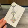 Llavero Creativo de Acrílico y Resina con Forma de Corazón Colgante para Teléfono Móvil Lindo Unicornio Mochila de Acrílico Accesorios Pequeños