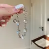 Pulseira Popular Nova de Cristal Branco do Xiaohongshu, Estilo Princesa Feminino, Pulseira de Nicho Versátil e Personalizada, Pulseira Clareadora
