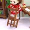 1:12 Miniaturas de muebles para casa de muñecas, adornos, silla pequeña OB11, silla de muñeca, banco de escena en miniatura, silla de madera