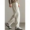Calças Casuais Masculinas com Textura de Veludo Cotelê e Forro de Lã Coleção Primavera 2025 Calças Quentes de Lã de Perna Larga com Efeito de Caimento Roupa Masculina