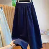 Pantalones de pana súper bonitos para mujer, invierno, con terciopelo, engrosados, nuevo estilo 2025, pantalones anchos holgados, pantalones de pierna recta, pantalones tobilleros
