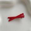 Rojo Año Nuevo horquilla pasador pequeño femenino flequillo frente clip lateral pasador temperamento simple pinza de pico de pato tocado niños