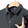 Transmisión en Vivo Popular 2025 Verano Nuevo Polo Piqué de Doble Cara para Hombre Casual de Negocios Hombres Jóvenes y de Mediana Edad Manga Corta