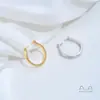 Cobre bañado en oro de 14K, base de anillo semiacabada abierta hueca brillante, material para manualidades, se puede usar directamente con accesorios