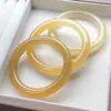 Nuevo Pulsera de Jade Dragón Amarillo Azúcar Estilo Chino, Brazalete de Jade Osmanthus Tipo Hielo para Mujer, Jade Natural con Acabado Suave y Aceitoso