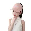 Boné de Baseball Infantil com Opção para Rabo de Cavalo, Chapéu de Sol para Meninas para Proteção Solar no Verão, Boné Viseira para Meninas