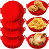 Panela de Silicone Dobrável para Air Fryer 8 polegadas (aprox. 20,3 cm) para 4 Litros Lavagem Conveniente