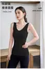 Nova Camada Base Feminina Outono e Inverno com Bolsos Duplos Frontais e Traseiros, Forrada com Fleece, Modelagem Justa, Colete Quente, Top Feminino Atacado