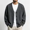 Outono Inverno Nova Malha Suéter Cardigan Jaqueta para Homens e Mulheres Gola V Estilo Old Money Jaqueta Quente Fábrica Transfronteiriça Venda por Atacado