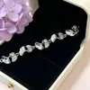 Cadena para clavícula con forma de flor de petunia, pulsera, collar, accesorios de joyería, accesorios de doble colgante con cuentas hechas a mano para DIY