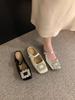 Zapatos de Cuero Versátiles Estilo Francés con Suela Blanda para Faldas, Nuevos Zapatos Mary Jane Planos para Mujer Estilo Británico Otoño e Invierno 2025