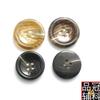 Botones para traje cortavientos para hombre y mujer, al por mayor, con borde redondo, patrón de resina de cuatro ojos, botones semitransparentes, redondos, 15-30 mm