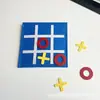 Tablero de Ajedrez de Cuadrícula Nueve Cuadrados Mini Fieltro Transfronterizo Juguete Educativo de Desarrollo Infantil Rompecabezas Cuadrícula de Fieltro Juego de Tres en Raya