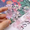 Llavero DIY de Flor de Iris Colorida Arcoíris Láser Transparente Accesorios para Zuecos Cordón para Zuecos