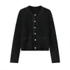 Elegante y Chic Suéter Abrigo de Punto de Cachemira para Mujer, Nuevo Otoño e Invierno Grueso Moderno Juvenil Camisa Básica