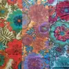 Tela Estampada de Algodón y Lino Estilo Étnico Flor Mandala Occidental Tela Bohemia Almohada Lijiang Mantel Falda de Lino