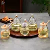 Tarro de miel de vidrio transparente para el hogar con tapa, varilla agitadora de vidrio, botella de miel, tarro de vidrio transparente creativo