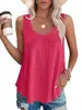 Camiseta Independente Estilo Europeu e Americano Nova Primavera/Verão 2025 Gola Redonda Solta Sem Manga Feminina Camiseta Feminina