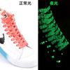 Cadarços Luminoso Plano Frio Fluorescente Luminoso Feminino Homens Sapatos Casuais Sneakers Alça Caju Flor Luminosa Caço Corda