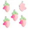 Colgante de Conejo Zanahoria de Resina Lindo de Dibujos Animados Accesorios de Joyería DIY Colgante para Pulsera Llavero W495