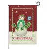 Nova bandeira de jardim de Natal Amazon transfronteiriça com boneco de neve e árvore de Natal, bandeira de linho para feriado para pátio externo