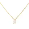 Collar de gota de agua simple de plata S925 para mujer, elegante y exquisito, con diamantes ovalados que combinan con todo, joyería para uso diario.