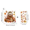 Pegatina transparente para ventana de cristal de adherencia estática, no requiere adhesivo, con una ardilla juguetona y linda, para crear una atmósfera de Halloween