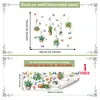 Adesivos de janela variados de pássaros, borboletas e plantas verdes para decoração de casa, adesivos eletrostáticos para vidro, visualizáveis dos dois lados