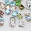 Rinestones de Espalda Puntiaguda Dongzhou Square para Uñas 5*5, Rinestones Brillantes Cuadrados de Princesa Dongzhou de Alta Calidad Decoración para Uñas DIY Rinestones al por Mayor