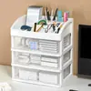 Caja de Almacenamiento de Escritorio Estante de Almacenamiento de Cosméticos Herramientas para Uñas Caja de Lápices Labiales Tipo Cajón Artículos Varios Estante de Almacenamiento de Mascarillas