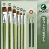 Juego de pinceles para gouache Marley con pelo de lobo, pincel de punta plana para tablero, pincel para estudiantes de arte, pincel para acuarela, pincel para pintura al óleo, pincel acrílico