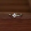 Anel Fino Banhado a Ouro 18K Prata de Lei 925 Trevo de Quatro Folhas Zircônia Design de Nicho Elegante de Alta Qualidade Moda Francesa Versátil