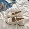Colección Primavera 2026 Fanghua Footwear: Zapatos de Mujer Mary Jane Poco Profundos, de Satén, con un Hermoso Lazo, de Correa Única y Tacón Grueso