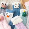 Meias de Neve Femininas Meias de Cano Médio Boneca Torcida Meias Grossas para Chão Outono e Inverno Meias de Veludo Coral Meias de Desenho Animado Amazon
