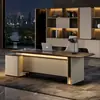 Escritorio de Oficina Escritorio de Jefe Luz de Escritorio Lujo Gama Alta Moderno Minimalista Conjunto de Escritorio y Silla Presidencial Muebles de Oficina Escritorio Ejecutivo