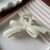Presilha Elegante e Simples de Tubarão com Laço para Mulheres, Pinça de Cabelo Grande com Acabamento de Luxo, Prendedor de Cabelo para Meio Preso na Parte de Trás da Cabeça, Presilha de Acessório de Cabelo para Mulheres