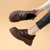 Mocasines de Malla Hueca con Suela Gruesa para Mujer, Nuevo Estilo Verano 2026, Zapatos Individuales Versátiles Adelgazantes, Zapatos Pequeños de Cuero de Malla Transpirable