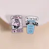 Broche de Basurero de Mapache Personalizado de Aliexpress Insignia de Accesorio de Metal de Animal Panda de Dibujos Animados Transfronteriza Venta al por Mayor