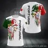 Camiseta Casual de Manga Corta para Hombre con Patrón de Bandera y Emblema Nacional de Portugal, Impresión 3D, Nueva, Venta Directa de Fábrica, Suministro